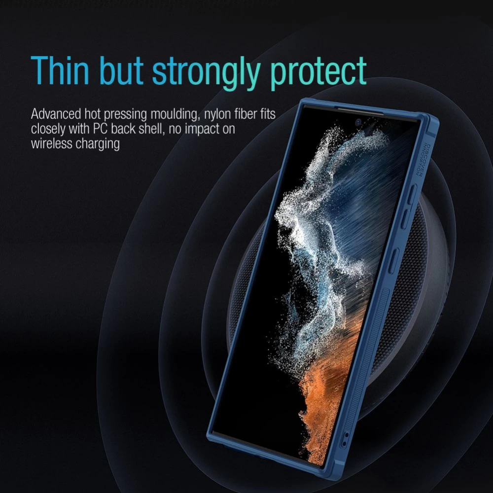 Samsung Galaxy S23 Ultra vāciņš zils NILLKIN TEXTURED S