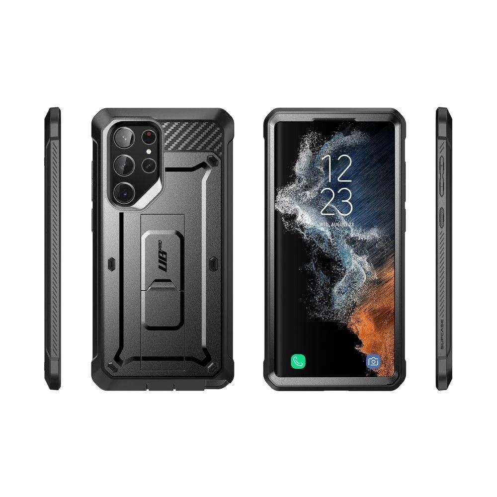 Samsung Galaxy S23 Ultra vāciņš melns SUPCASE UNICORN BEETLE PRO