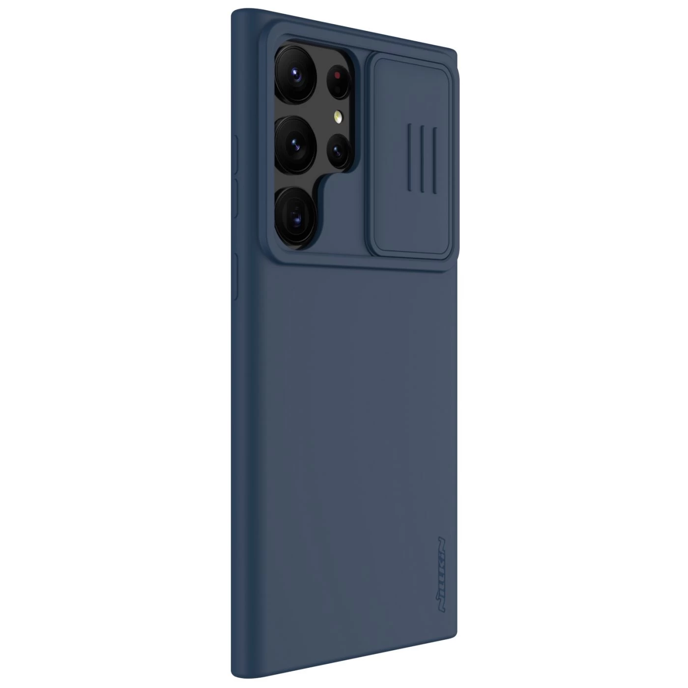 Samsung Galaxy S23 Ultra vāciņš zils NILLKIN CAMSHIELD SILKY SILICONE