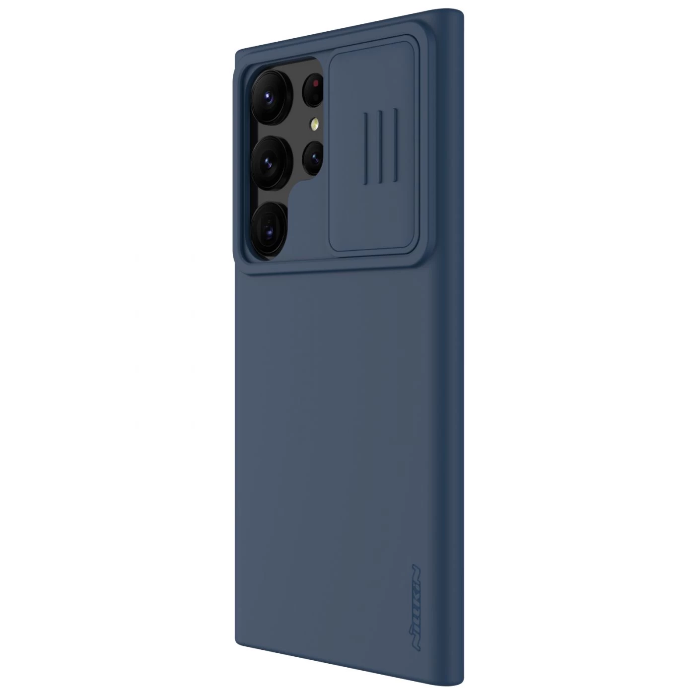 Samsung Galaxy S23 Ultra vāciņš zils NILLKIN CAMSHIELD SILKY SILICONE
