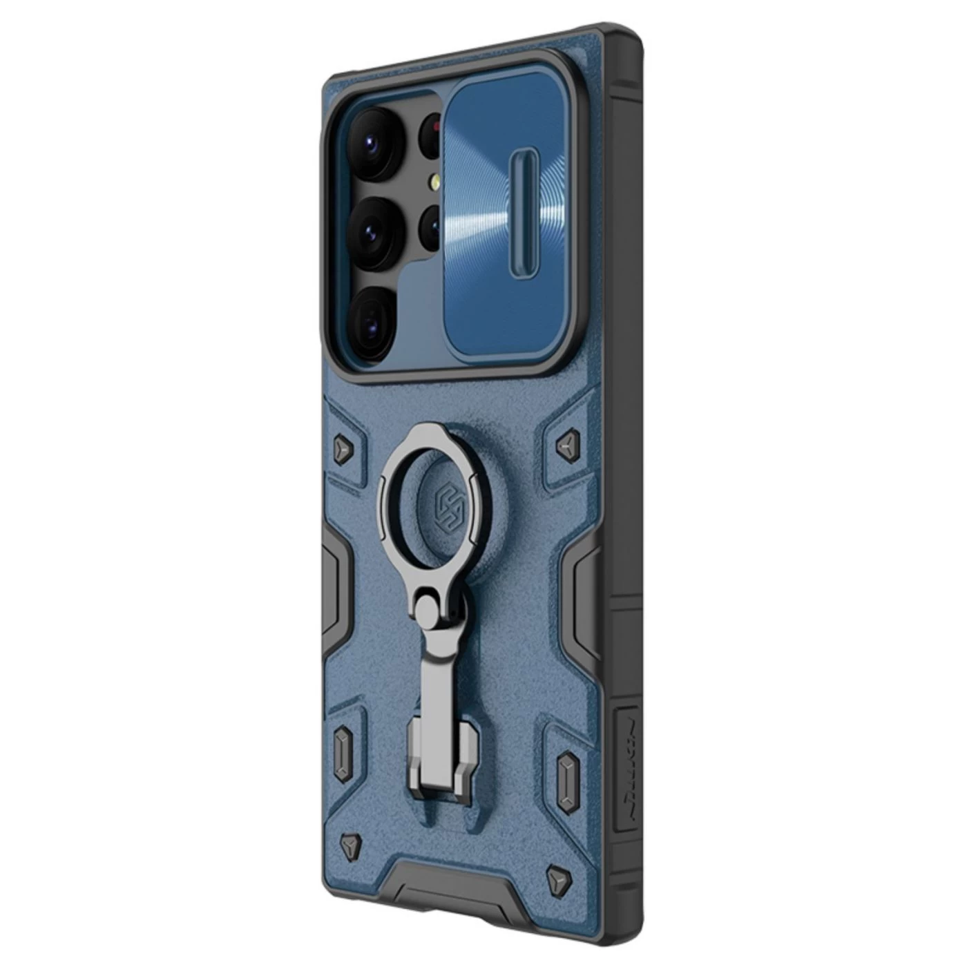 Samsung Galaxy S23 Ultra vāciņš zils NILLKIN CAMSHIELD ARMOR PRO