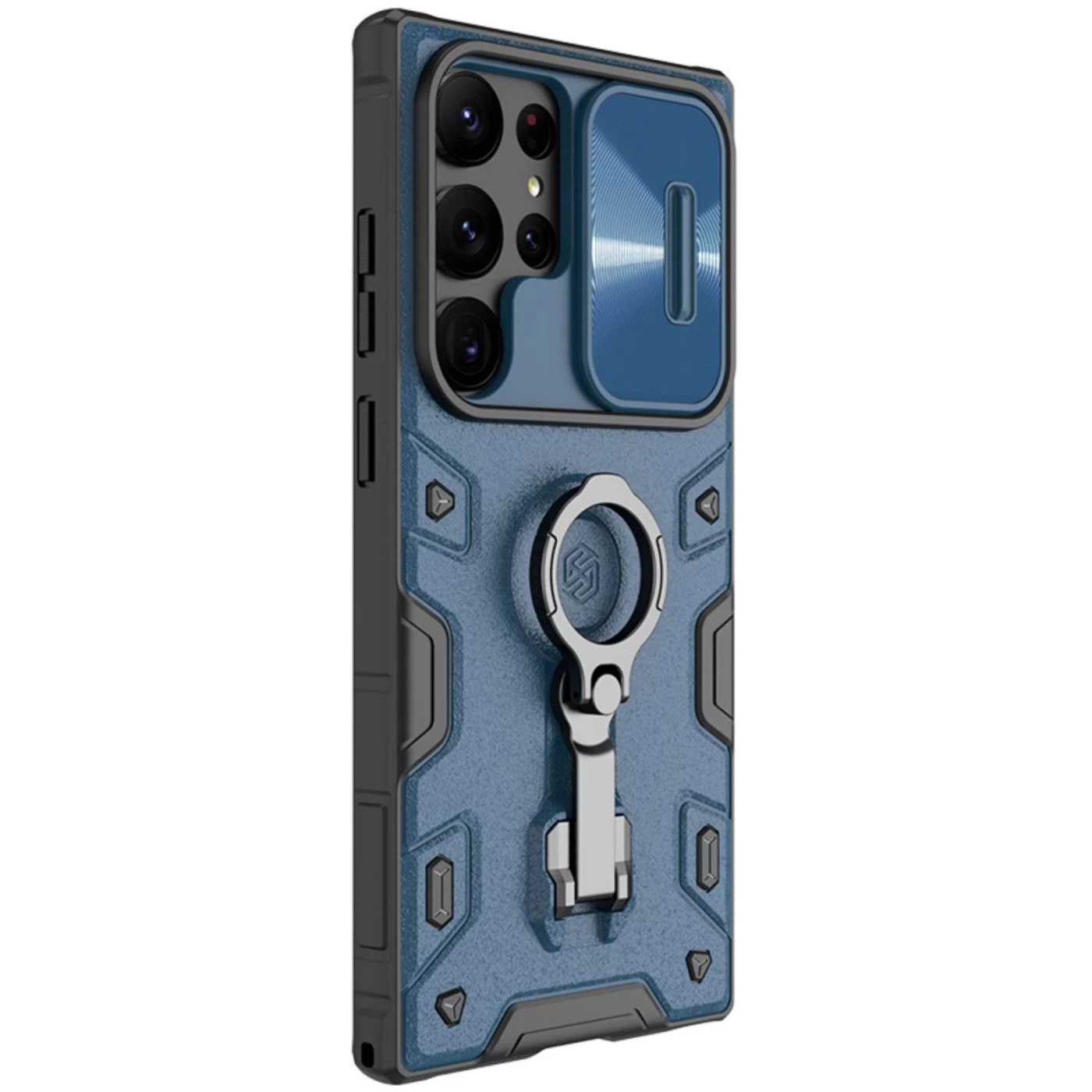 Samsung Galaxy S23 Ultra vāciņš zils NILLKIN CAMSHIELD ARMOR PRO