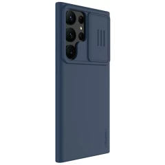 Samsung Galaxy S23 Ultra vāciņš zils NILLKIN CAMSHIELD SILKY SILICONE