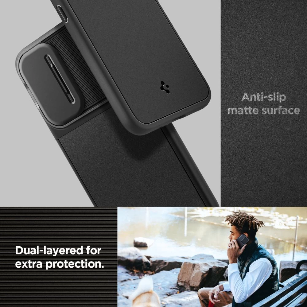 Samsung Galaxy A54 5G suojakuori musta SPIGEN OPTIK ARMOR