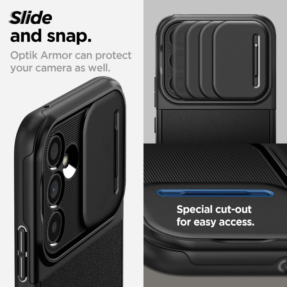 Samsung Galaxy A54 5G suojakuori musta SPIGEN OPTIK ARMOR