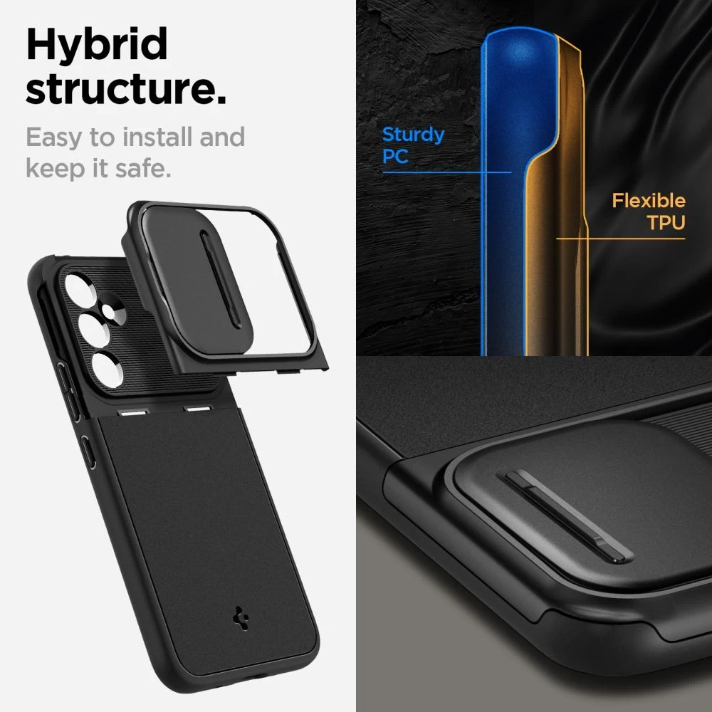 Samsung Galaxy A54 5G suojakuori musta SPIGEN OPTIK ARMOR