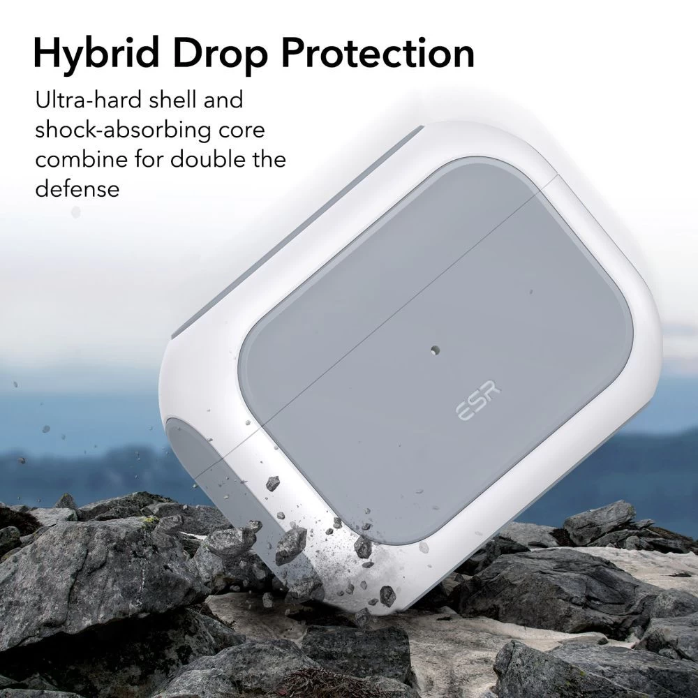 Apple AirPods Pro 2 suojakuori, suojakotelo valkoinen ESR ORBIT HALOLOCK MAGSAFE