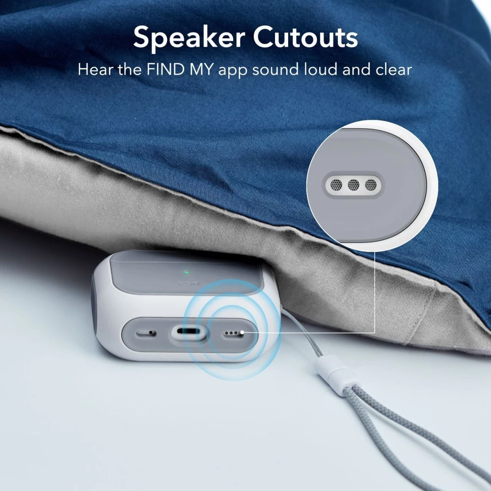Apple AirPods Pro 2 suojakuori, suojakotelo valkoinen ESR ORBIT HALOLOCK MAGSAFE