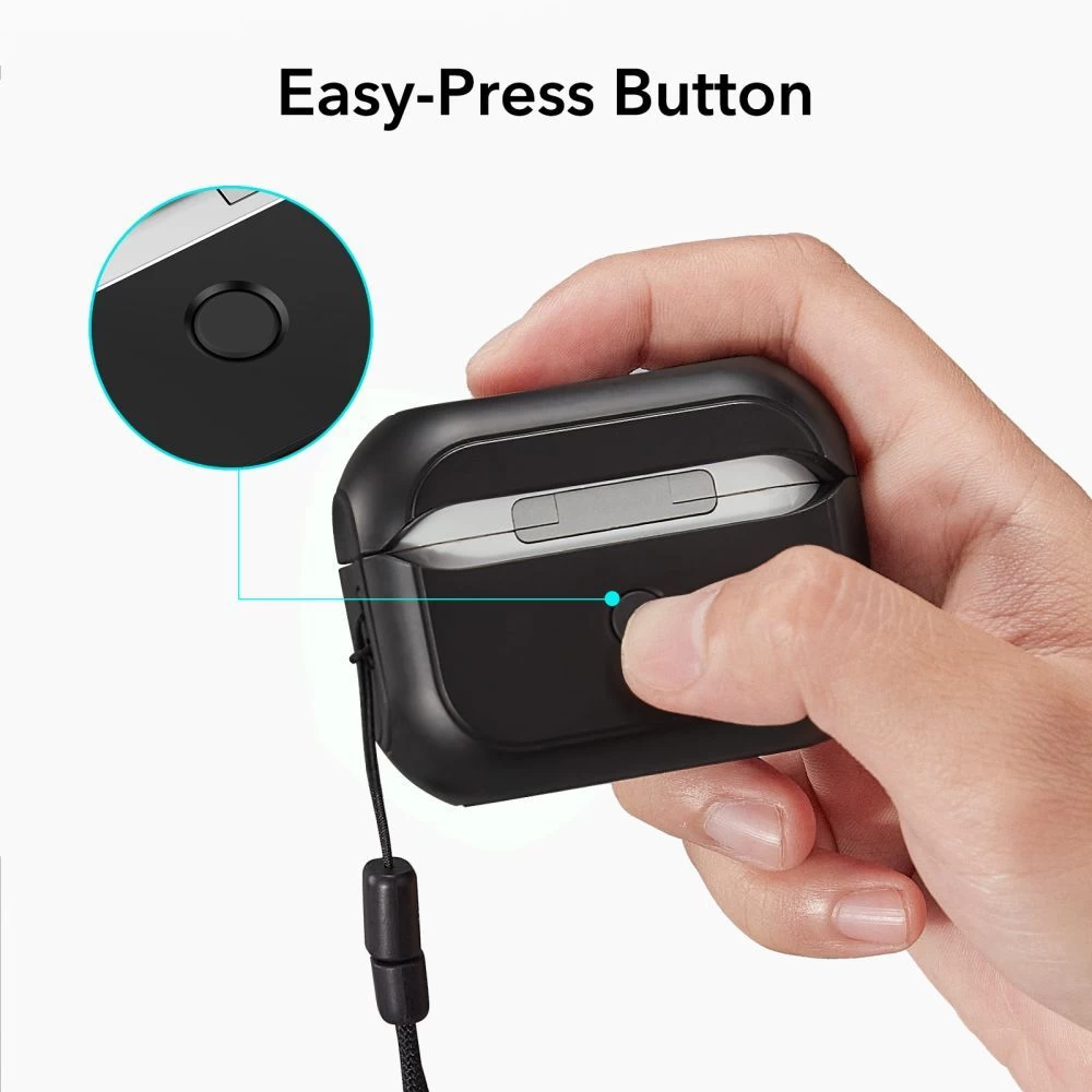 Apple AirPods Pro 2 suojakuori, suojakotelo musta ESR ORBIT HALOLOCK MAGSAFE