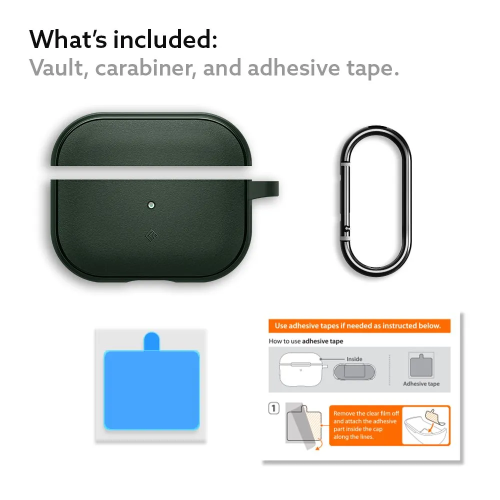 Apple AirPods Pro 2 suojakuori, suojakotelo vihreä CASEOLOGY VAULT