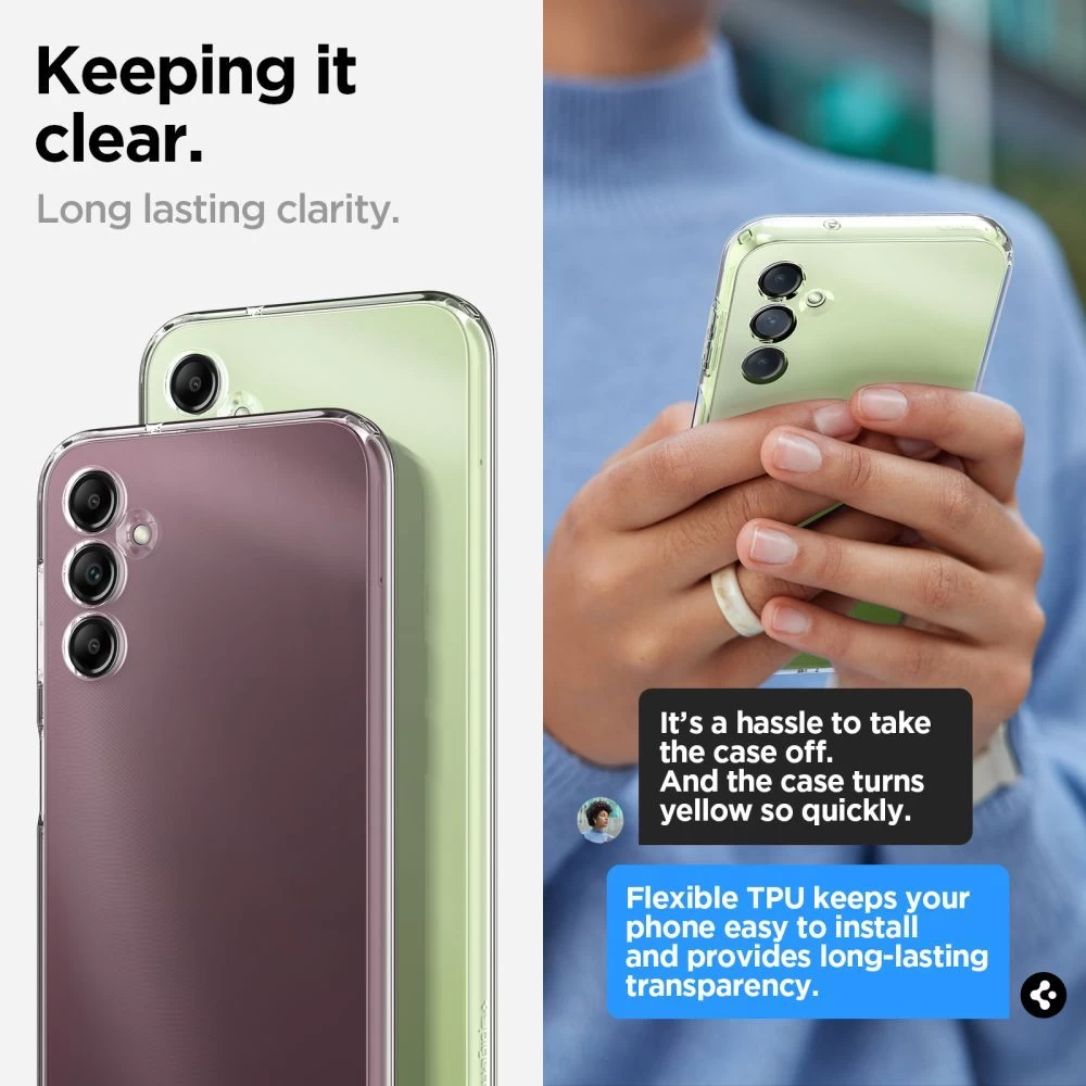Samsung Galaxy A14 5G skal transparent SPIGEN LIQUID CRYSTAL