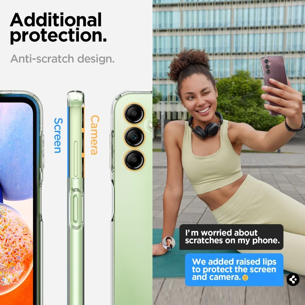Samsung Galaxy A14 5G skal transparent SPIGEN LIQUID CRYSTAL