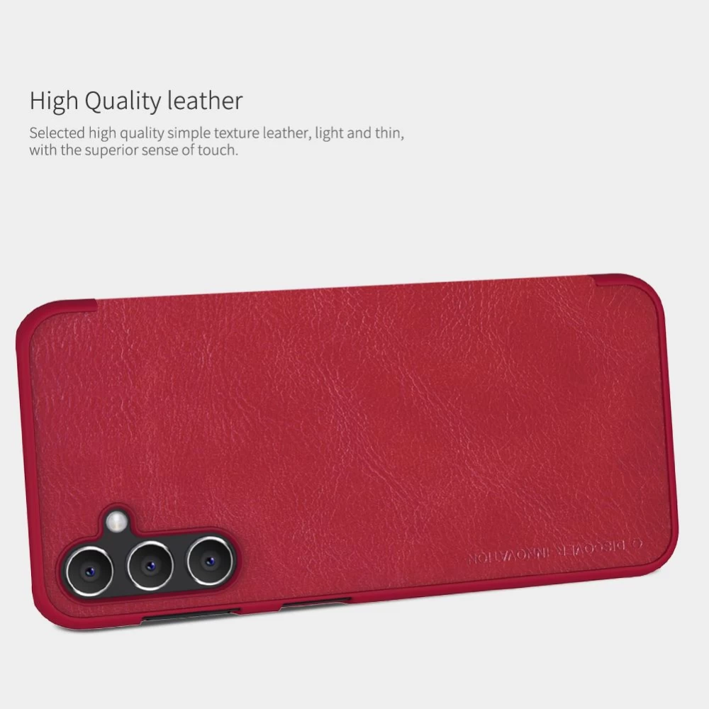 Samsung Galaxy A14 5G maciņš melns NILLKIN QIN LEATHER