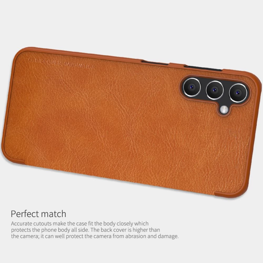 Samsung Galaxy A14 5G maciņš melns NILLKIN QIN LEATHER