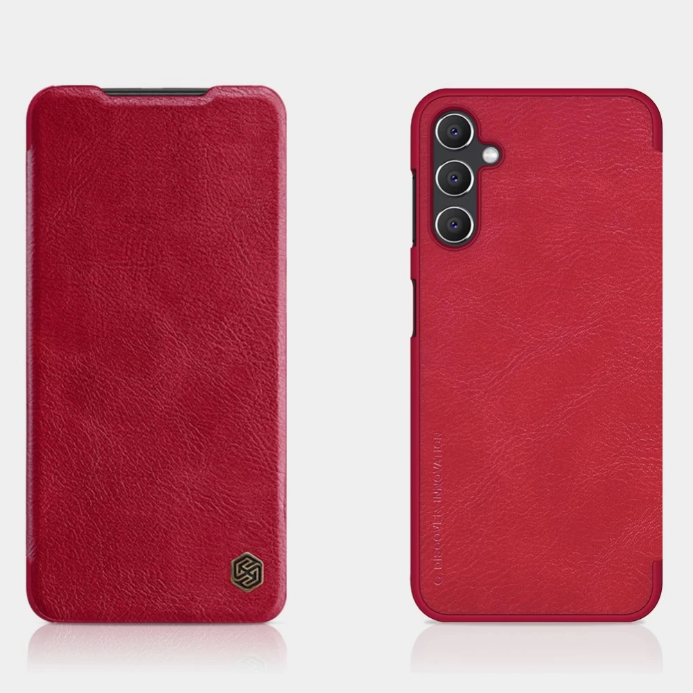 Samsung Galaxy A14 5G maciņš melns NILLKIN QIN LEATHER