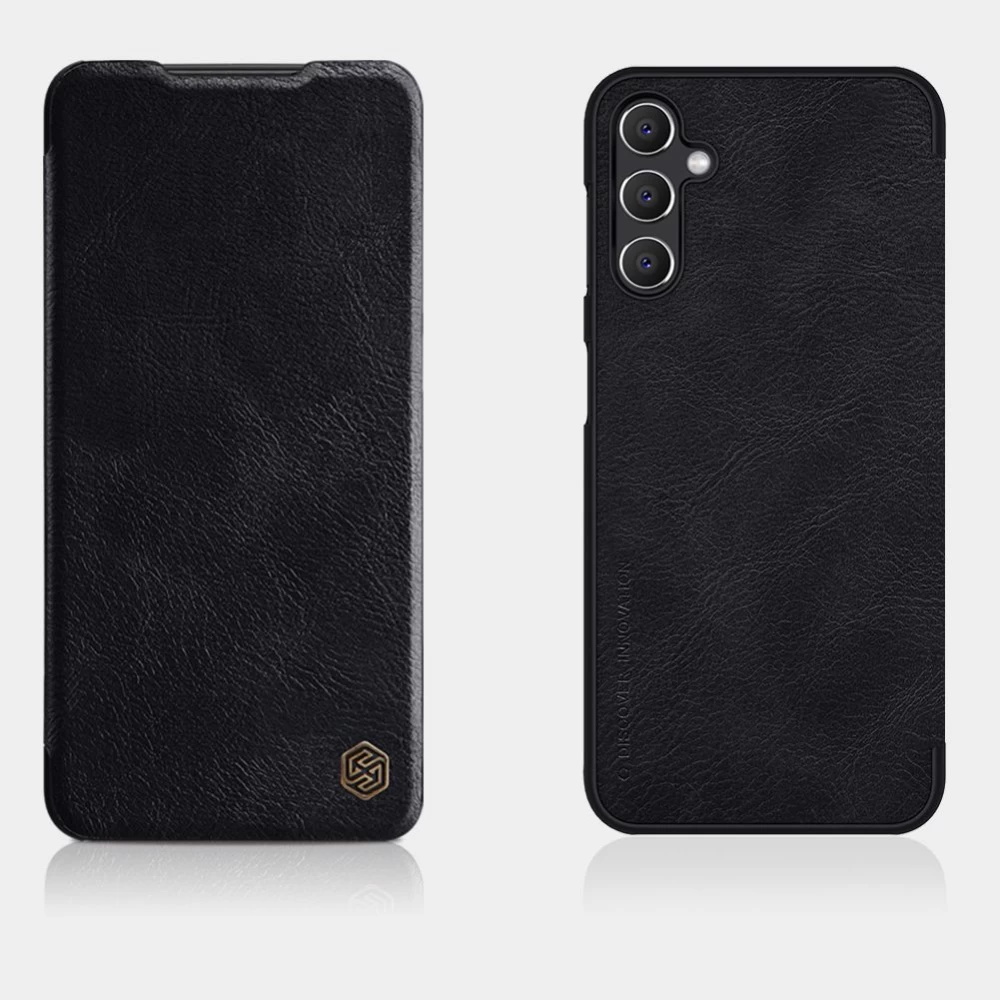 Samsung Galaxy A14 5G maciņš melns NILLKIN QIN LEATHER