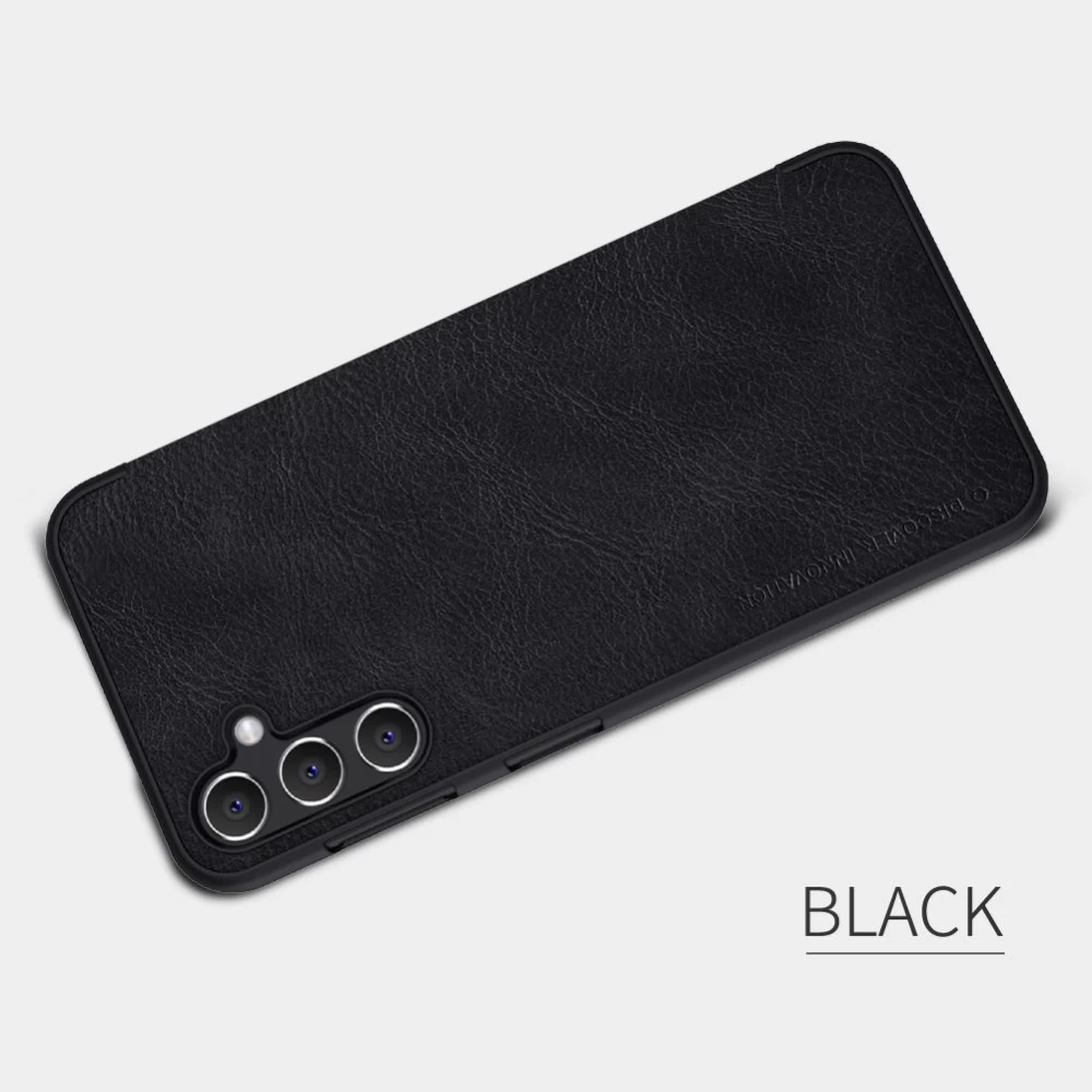 Samsung Galaxy A14 5G maciņš melns NILLKIN QIN LEATHER