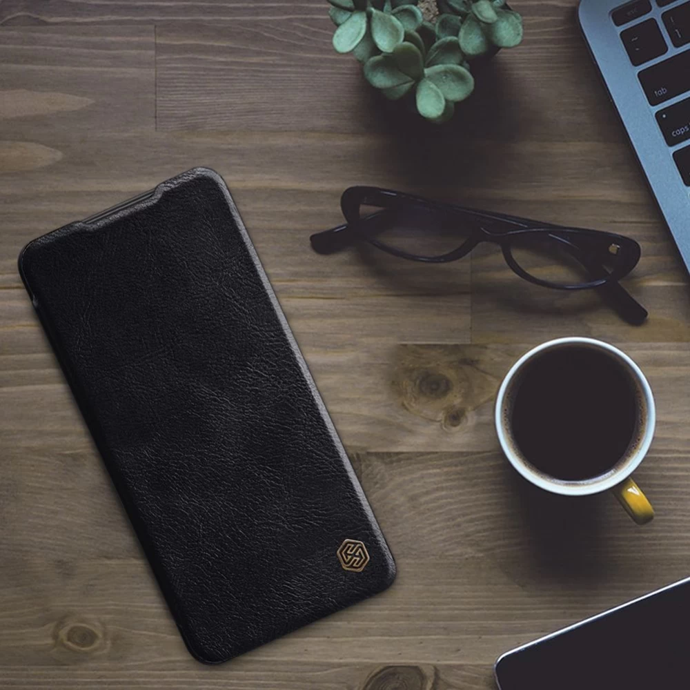 Samsung Galaxy A14 5G maciņš melns NILLKIN QIN LEATHER