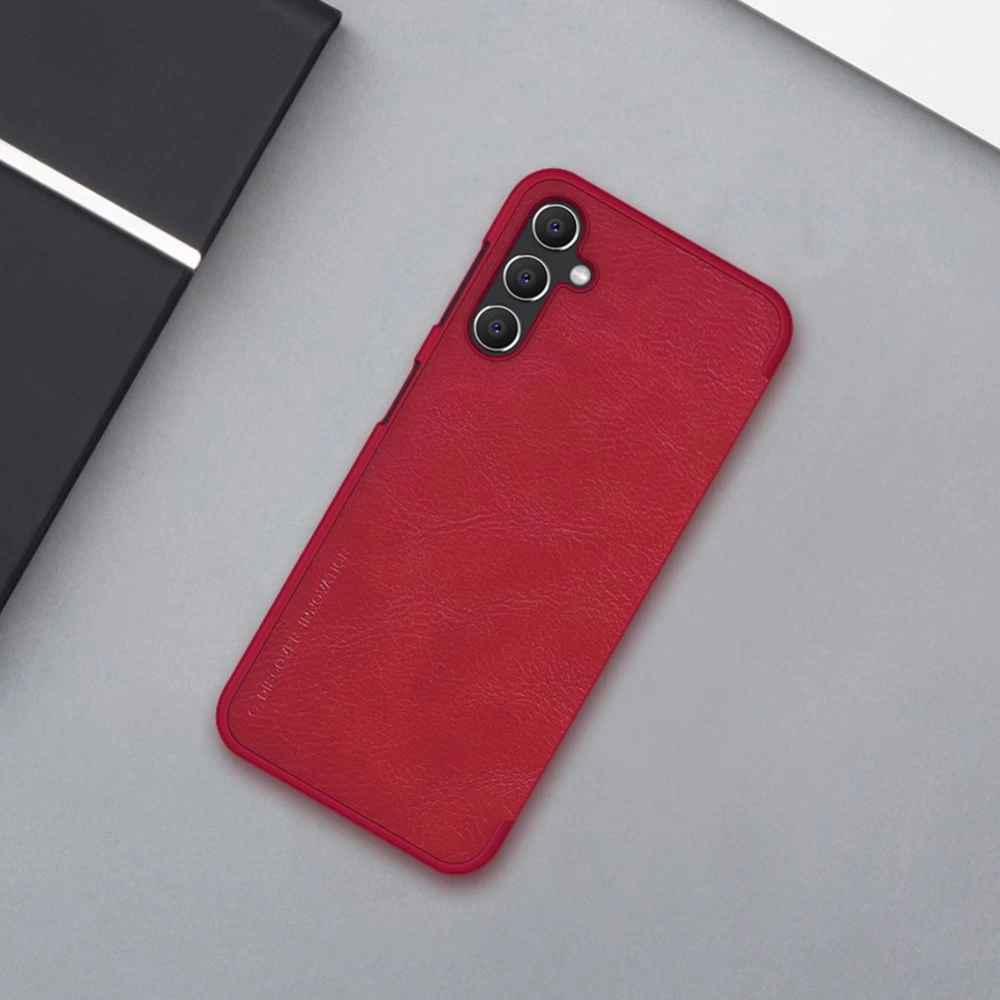 Samsung Galaxy A14 5G maciņš melns NILLKIN QIN LEATHER