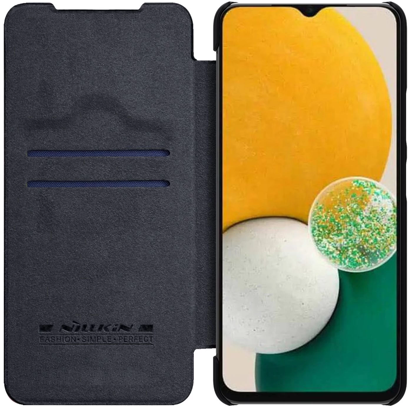 Samsung Galaxy A14 5G maciņš melns NILLKIN QIN LEATHER