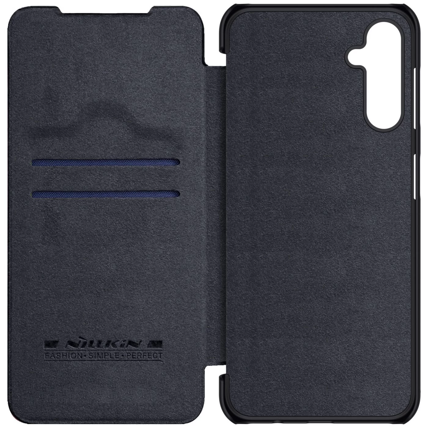 Samsung Galaxy A14 5G maciņš melns NILLKIN QIN LEATHER