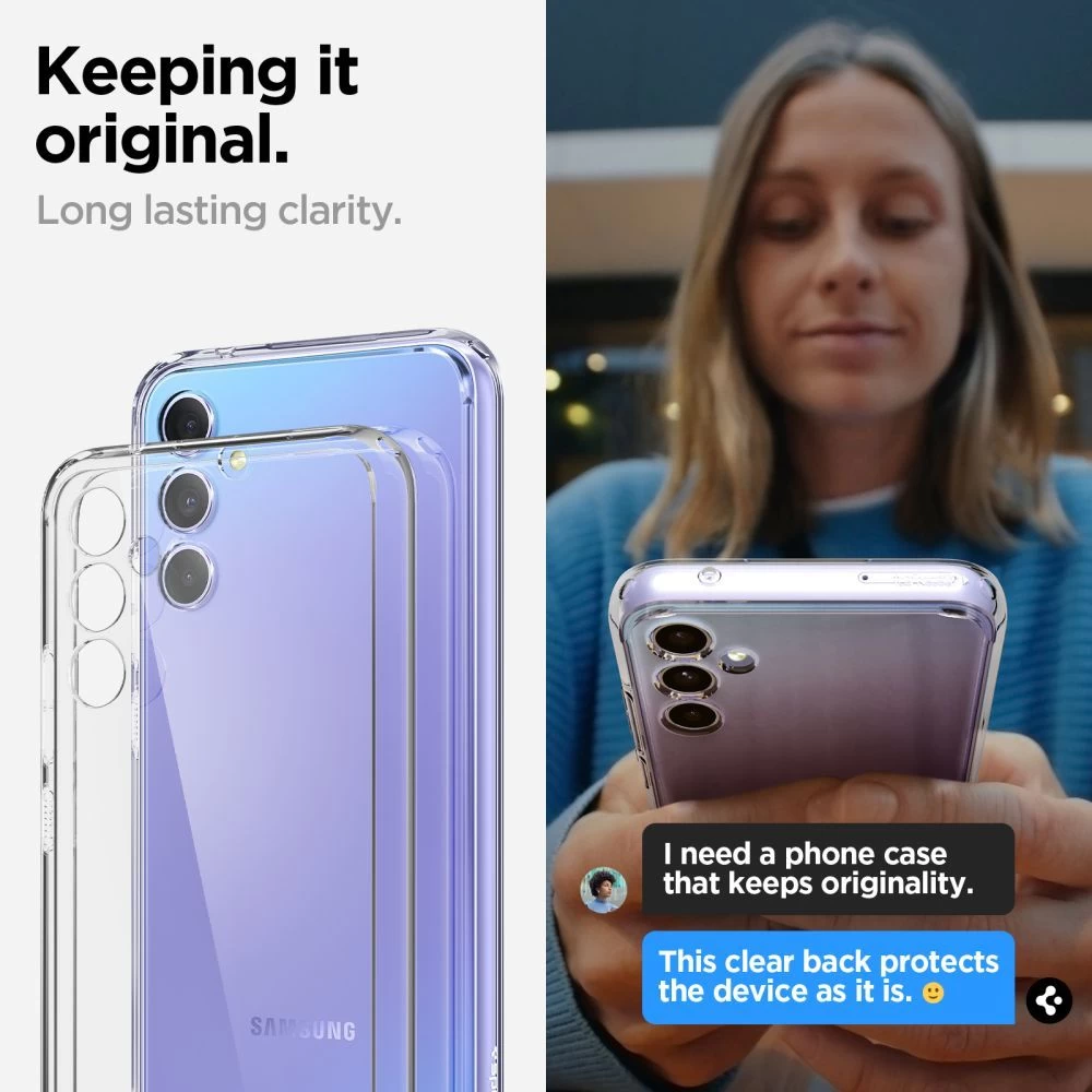 Samsung Galaxy A34 5G vāciņš caurspīdīgs SPIGEN ULTRA HYBRID
