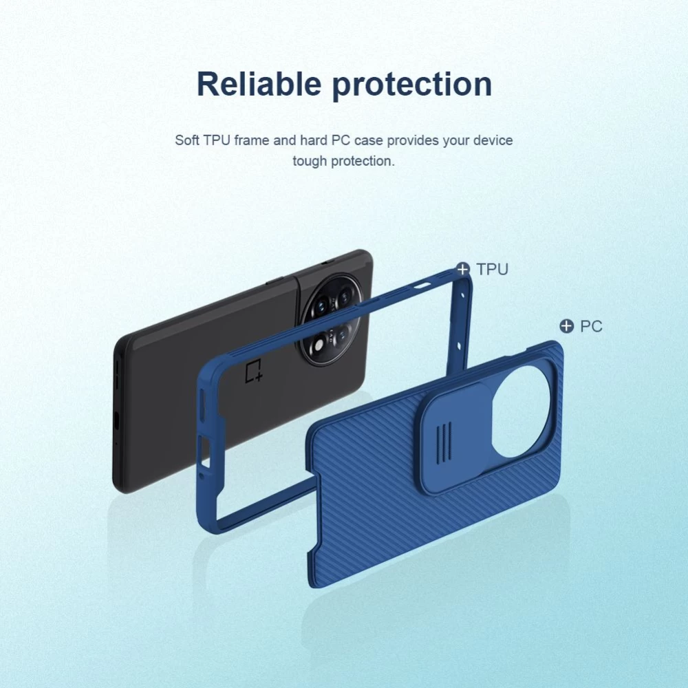 OnePlus 11 5G vāciņš zils NILLKIN CAMSHIELD PRO