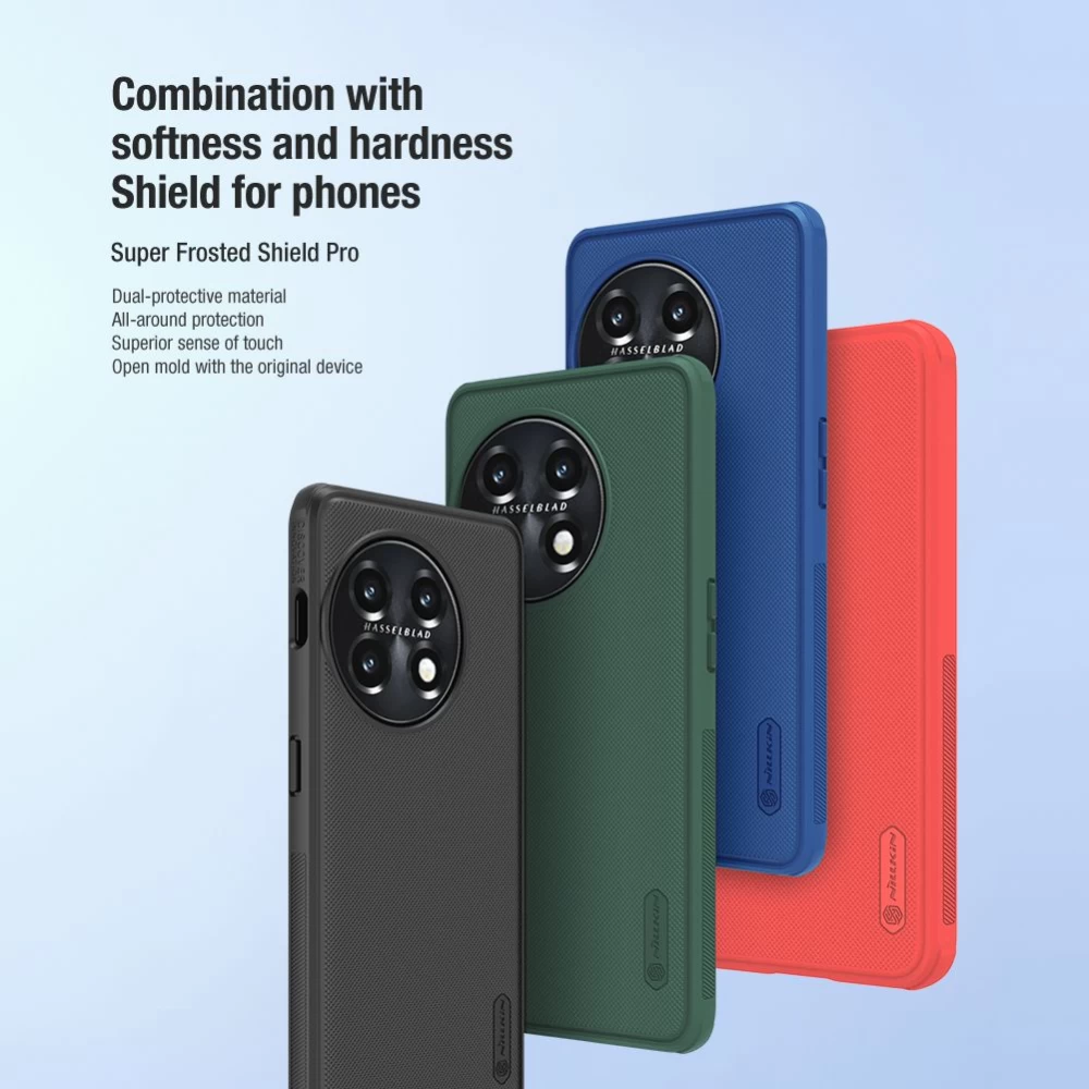 OnePlus 11 5G vāciņš zils NILLKIN SUPER FROSTED SHIELD PRO