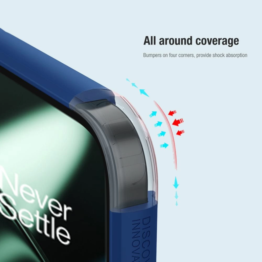 OnePlus 11 5G vāciņš zils NILLKIN SUPER FROSTED SHIELD PRO