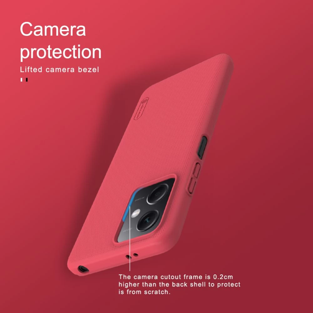 Xiaomi RedMi Note 12 dėklas baltas NILLKIN SUPER FROSTED SHIELD 5G