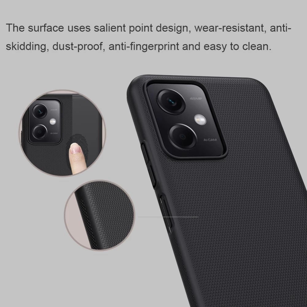 Xiaomi RedMi Note 12 dėklas raudonas NILLKIN SUPER FROSTED SHIELD 5G