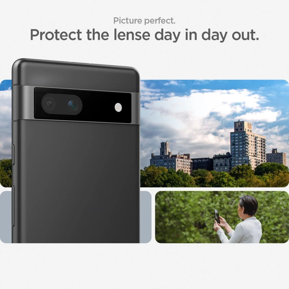 Google Pixel 7A panssarilasi  SPIGEN OPTIK.TR ”EZ FIT” CAMERA PROTECTOR 2-PACK