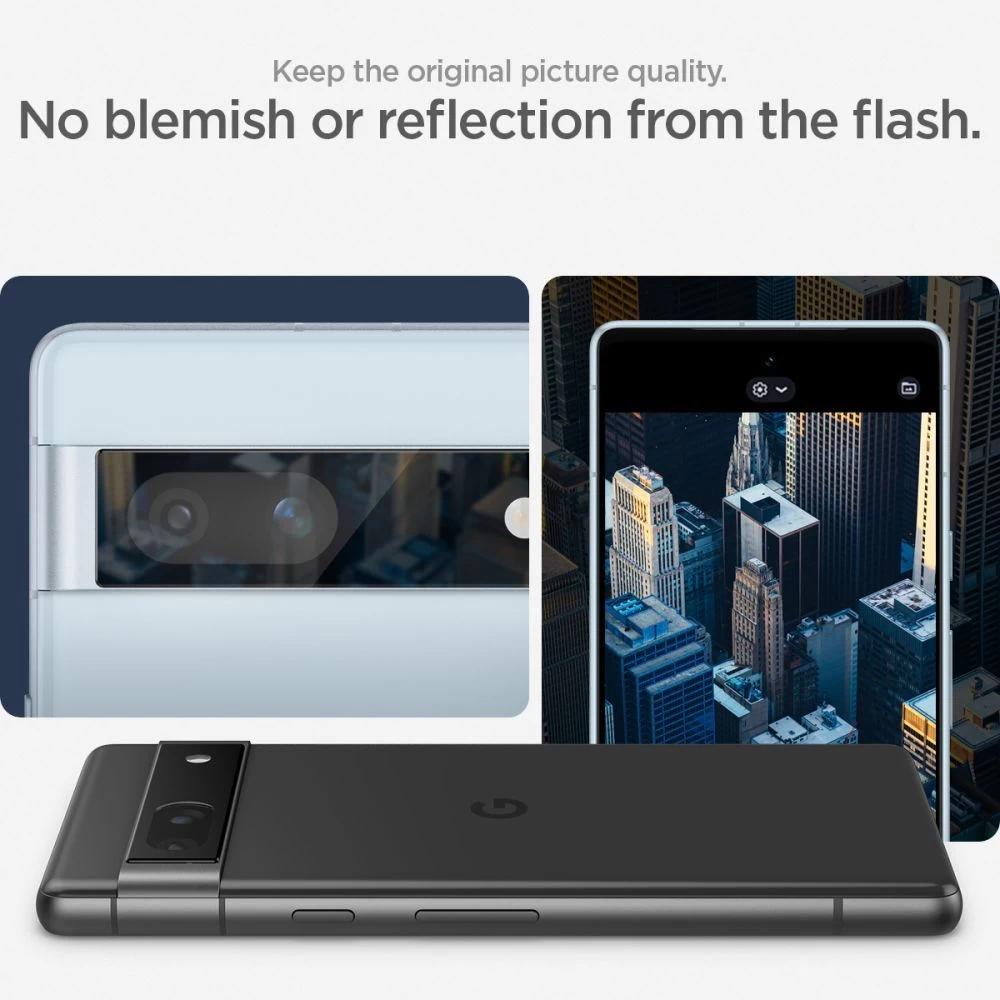 Google Pixel 7A panssarilasi  SPIGEN OPTIK.TR ”EZ FIT” CAMERA PROTECTOR 2-PACK