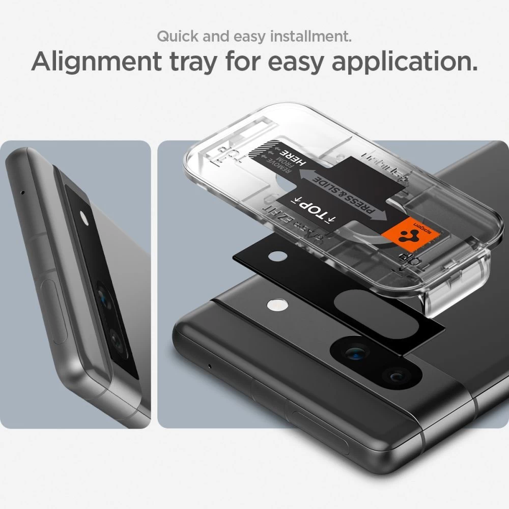 Google Pixel 7A panssarilasi  SPIGEN OPTIK.TR ”EZ FIT” CAMERA PROTECTOR 2-PACK