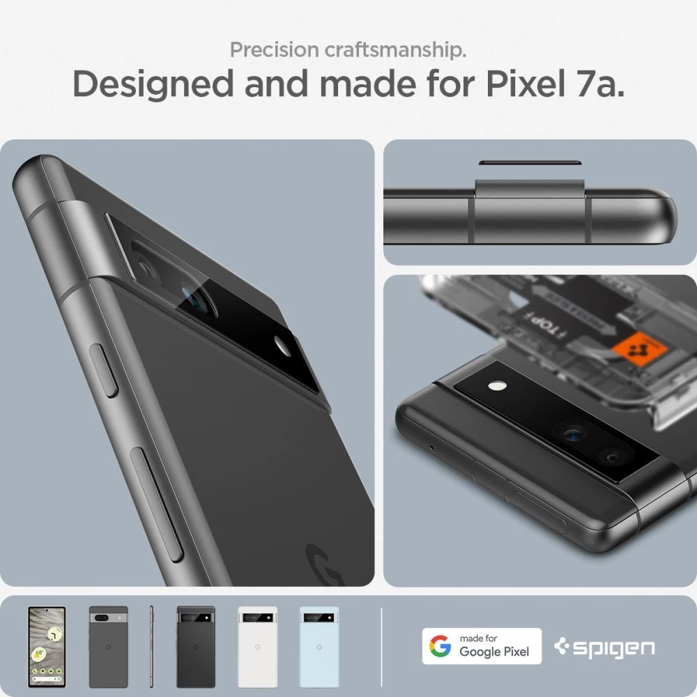 Google Pixel 7A panssarilasi  SPIGEN OPTIK.TR ”EZ FIT” CAMERA PROTECTOR 2-PACK