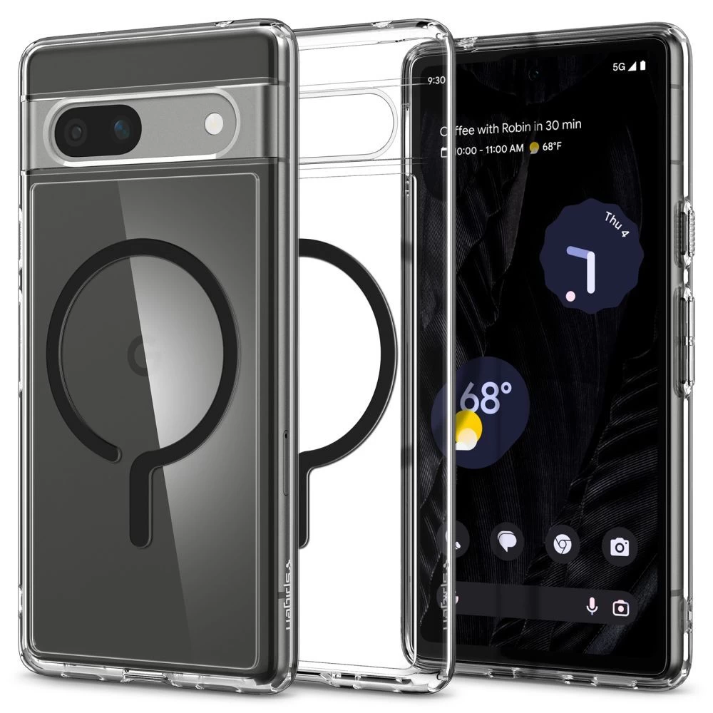 Google Pixel 7A ümbris must SPIGEN ULTRA HYBRID ONETAP RING MAGSAFE