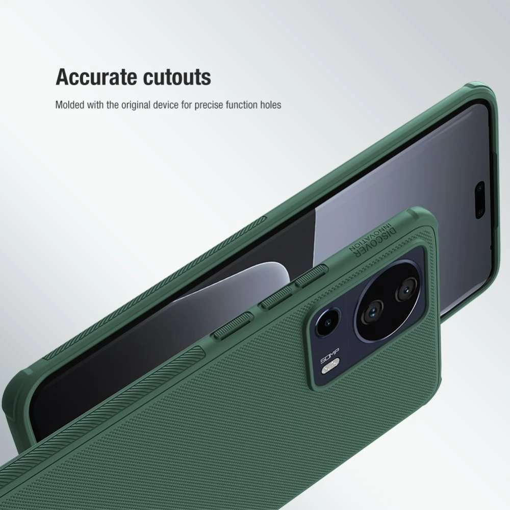 Xiaomi 13 Lite dėklas žalia NILLKIN SUPER FROSTED SHIELD PRO