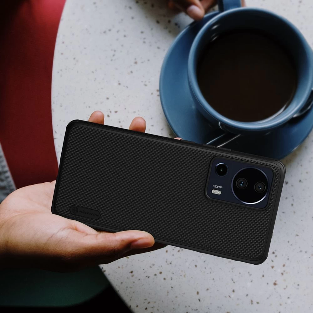 Xiaomi 13 Lite dėklas žalia NILLKIN SUPER FROSTED SHIELD PRO