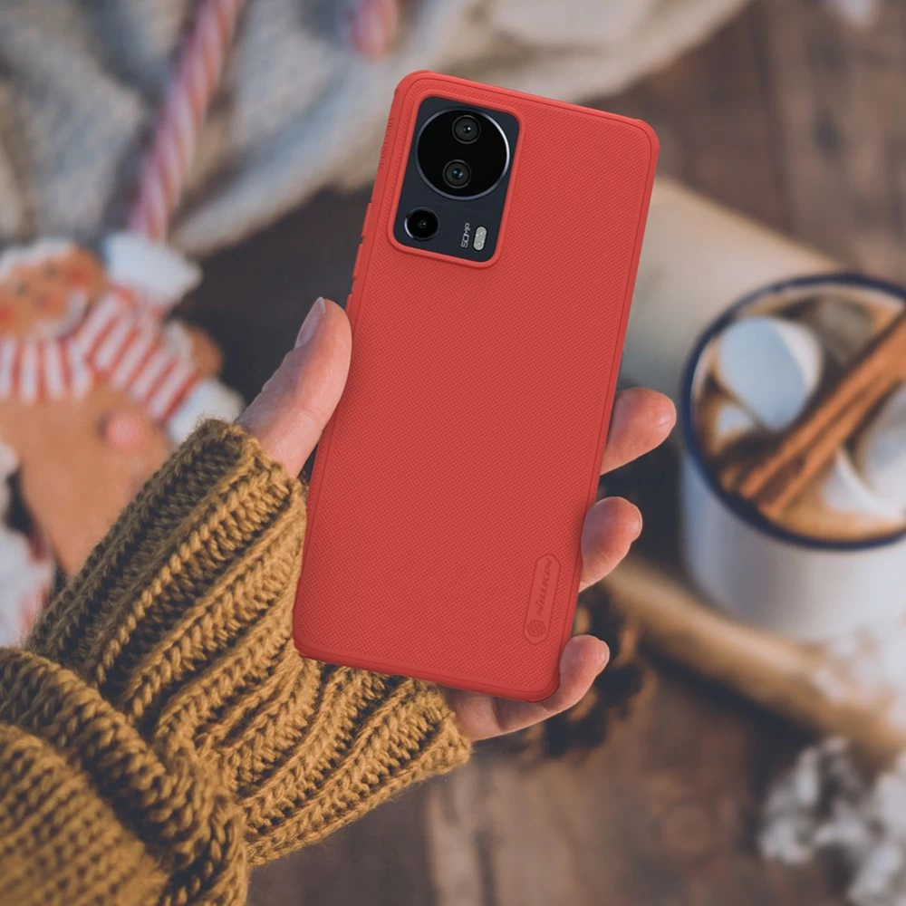 Xiaomi 13 Lite dėklas žalia NILLKIN SUPER FROSTED SHIELD PRO