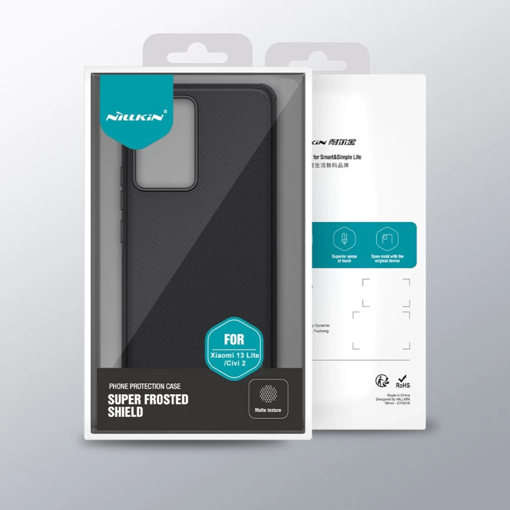 Xiaomi 13 Lite dėklas žalia NILLKIN SUPER FROSTED SHIELD PRO