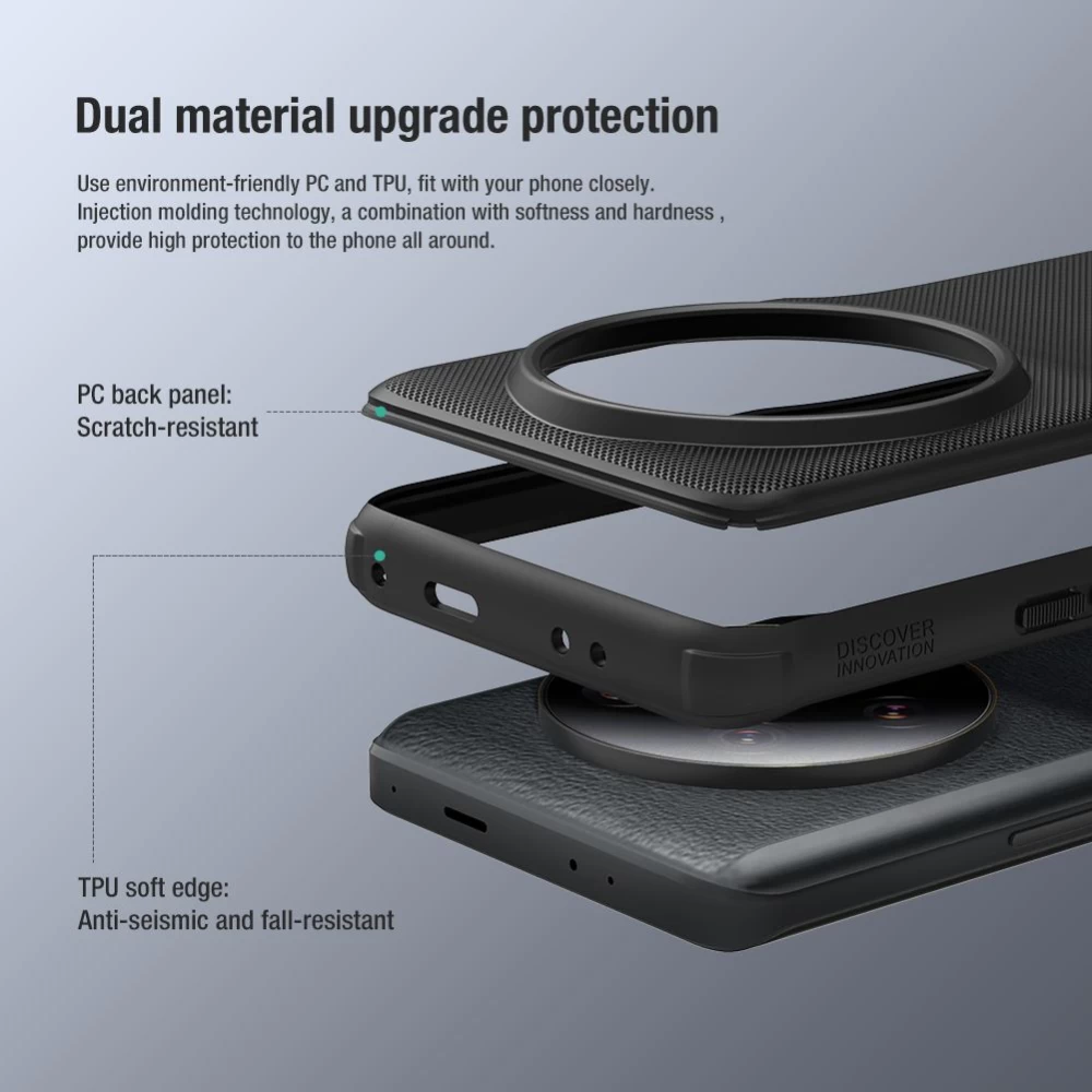 Xiaomi 13 Ultra vāciņš sarkans NILLKIN SUPER FROSTED SHIELD PRO