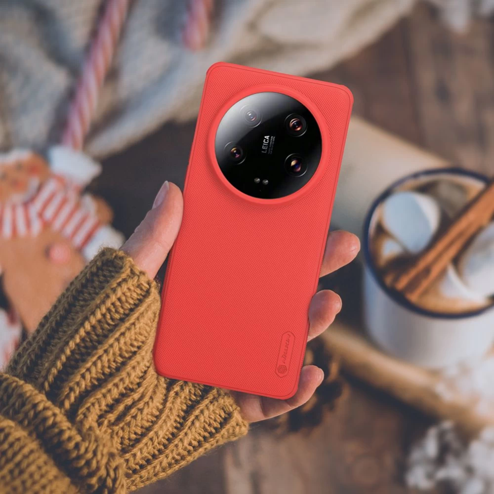 Xiaomi 13 Ultra vāciņš sarkans NILLKIN SUPER FROSTED SHIELD PRO