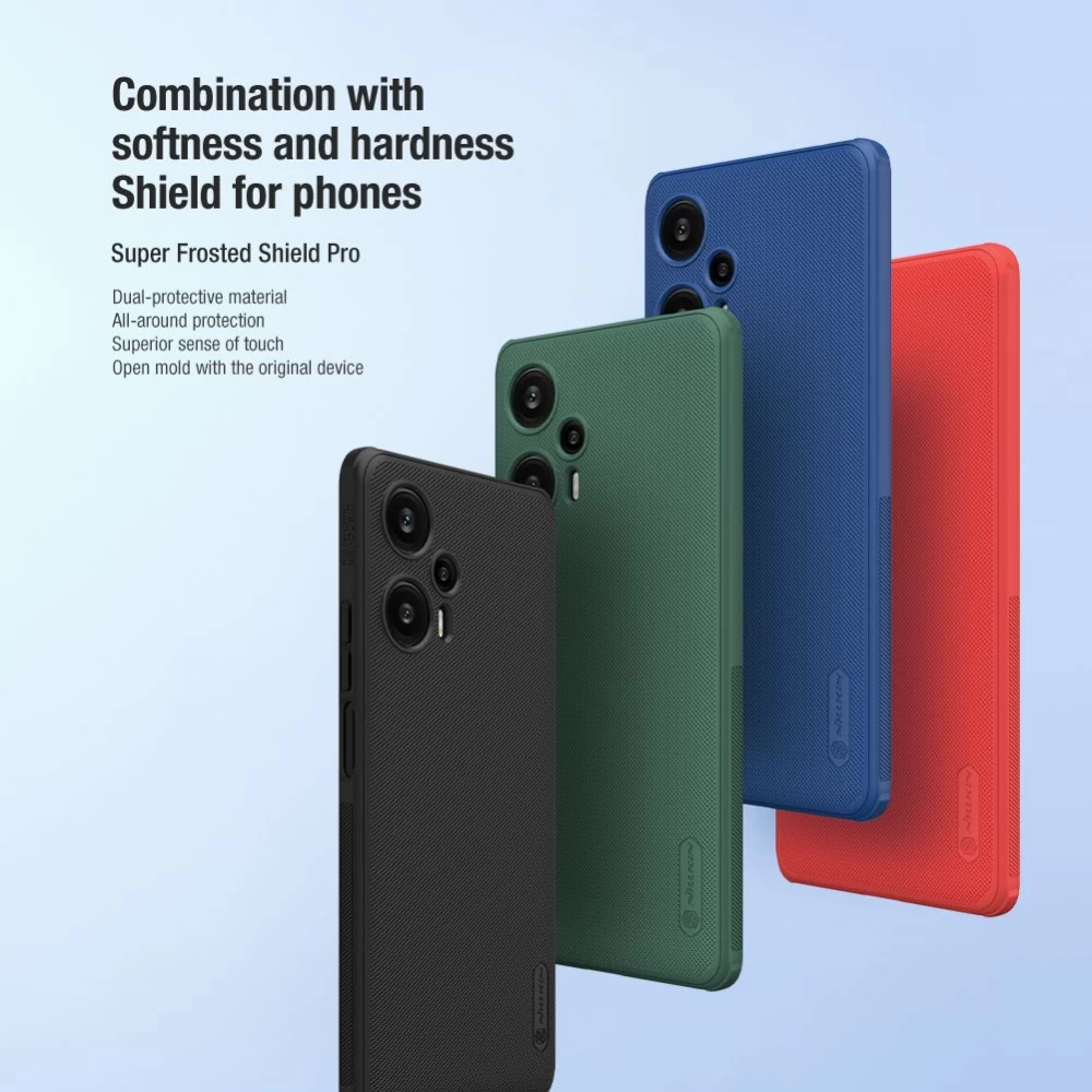 Xiaomi Poco F5 suojakuori musta NILLKIN SUPER FROSTED SHIELD PRO
