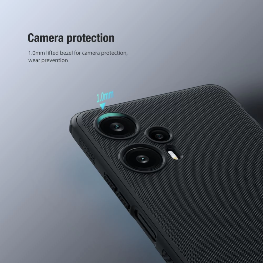 Xiaomi Poco F5 suojakuori musta NILLKIN SUPER FROSTED SHIELD PRO