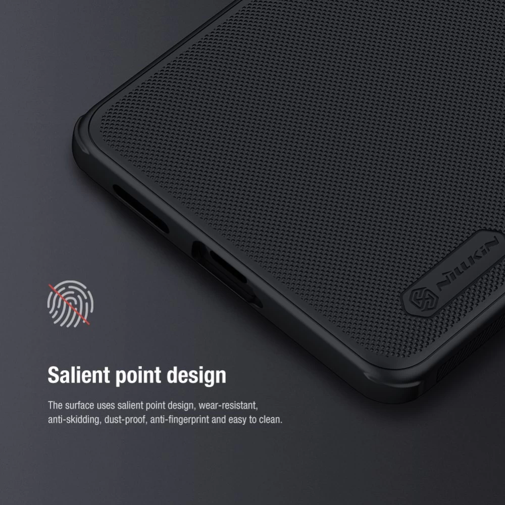 Xiaomi Poco F5 suojakuori musta NILLKIN SUPER FROSTED SHIELD PRO