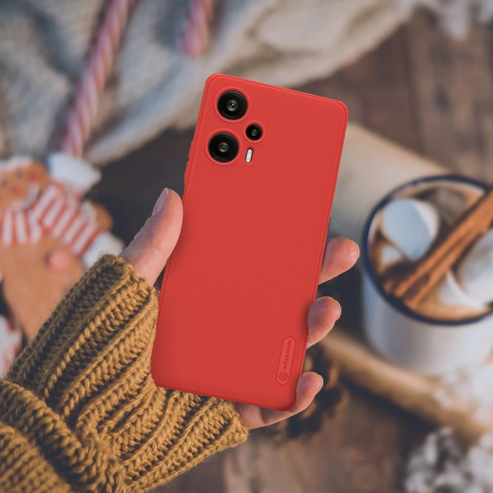 Xiaomi Poco F5 suojakuori musta NILLKIN SUPER FROSTED SHIELD PRO