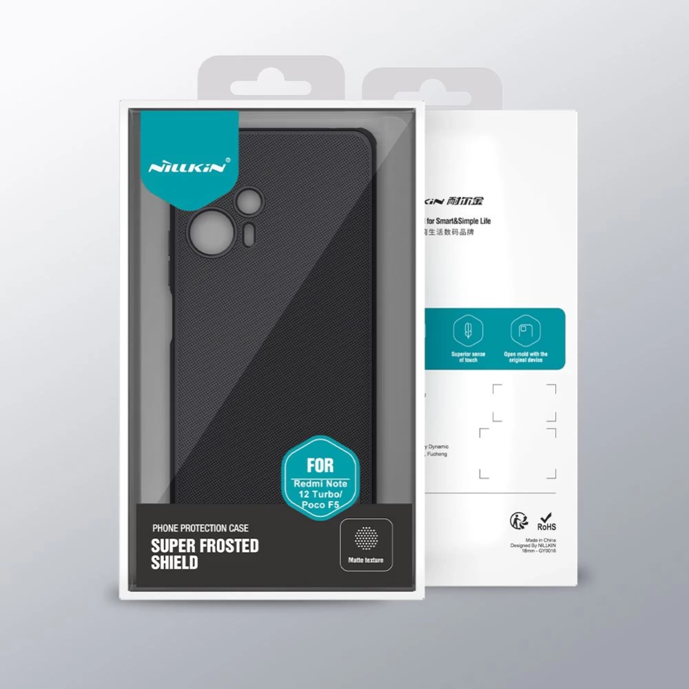 Xiaomi Poco F5 suojakuori musta NILLKIN SUPER FROSTED SHIELD PRO