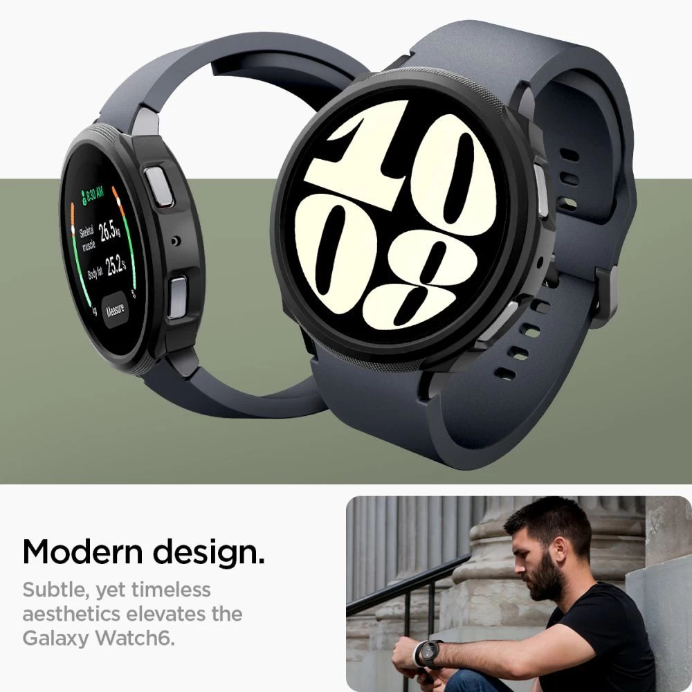Samsung Galaxy Watch 6 siksniņa melns SPIGEN LIQUID AIR (44 MM)