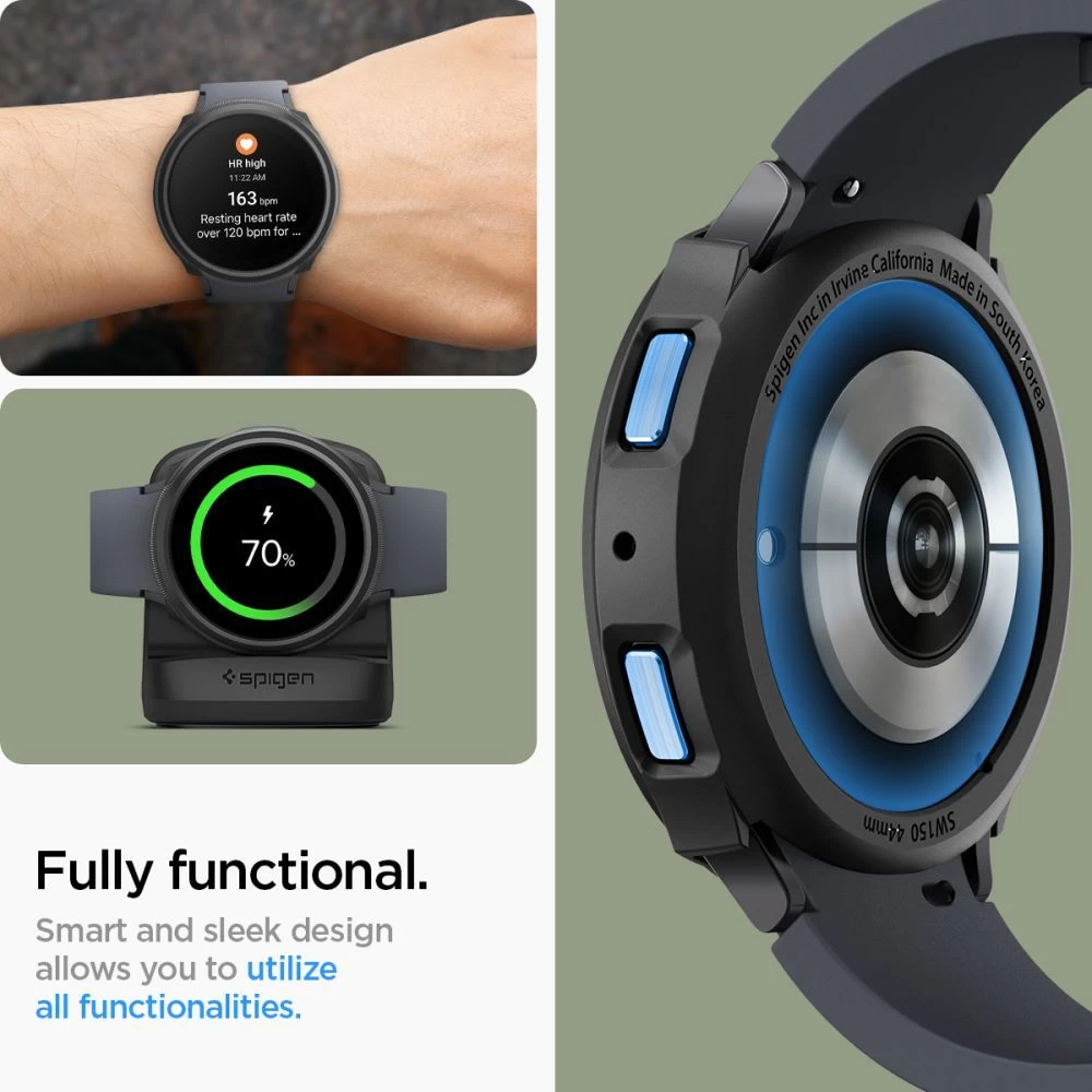 Samsung Galaxy Watch 6 siksniņa melns SPIGEN LIQUID AIR (44 MM)