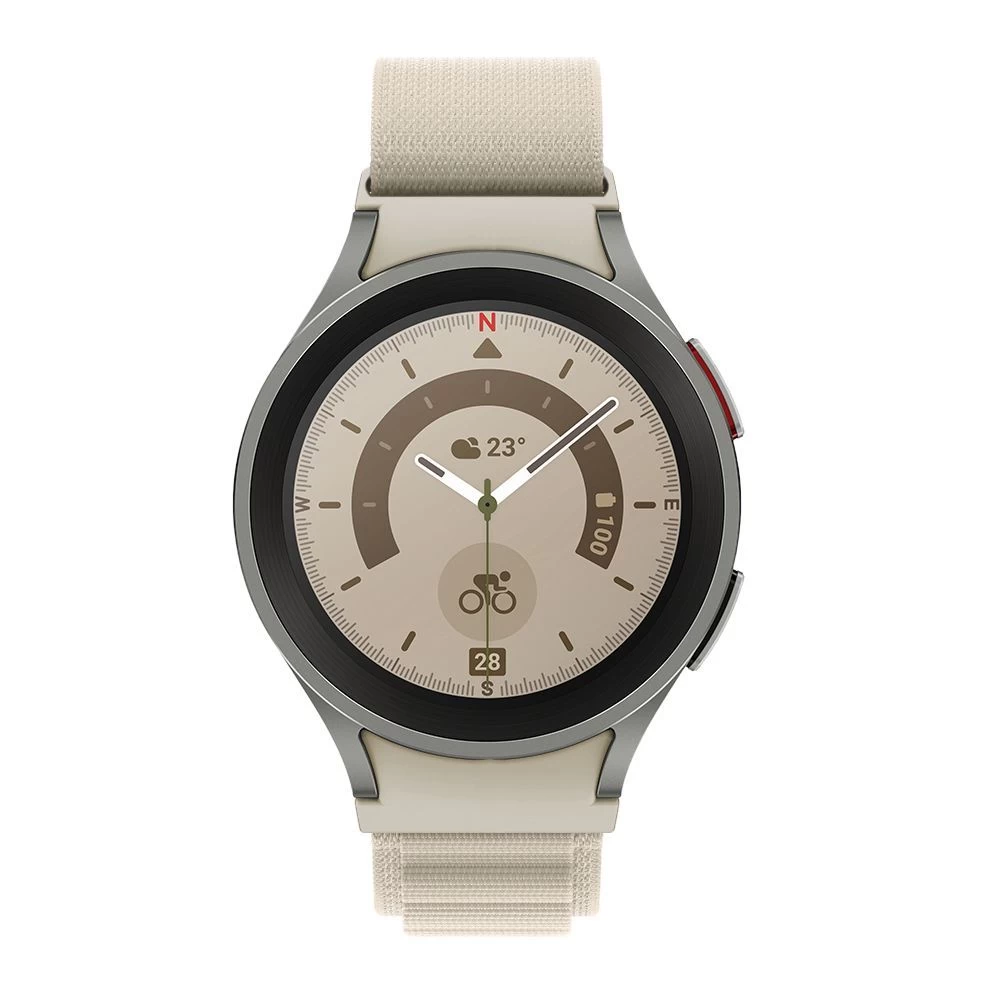Samsung Galaxy Watch 6 siksniņa ziloņkaula balts TECH-PROTECT NYLON PRO (40 / 42 44 45 46 mm)